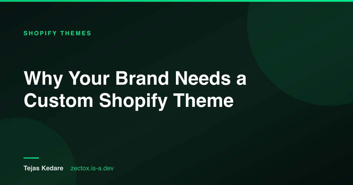 Custom Shopify Theme Development
